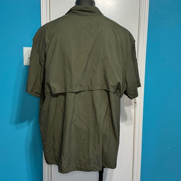 Magellan Outdoors Green Casual Button Down Shirt Short Sleeve - Picture 15 of 16